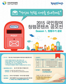 2015 국민참여 청렴콘텐츠 공모전 - 사연/수기.