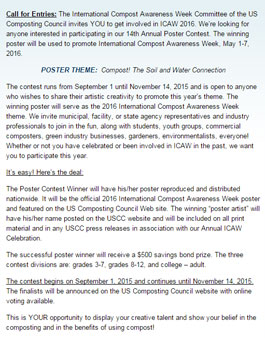 [해외]International Compost Awareness Week - 2016 Poster Contest.