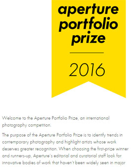 [해외] The 2016 Aperture Portfolio Prize.