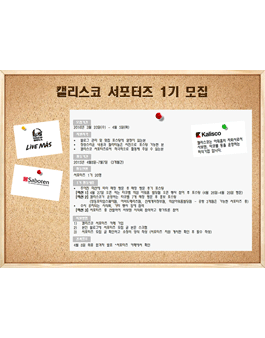 캘리스코 서포터즈 1기 모집.