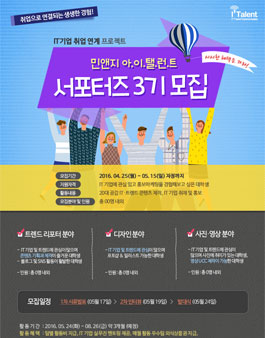 민앤지 아이탤런트 서포터즈 3기 모집.
