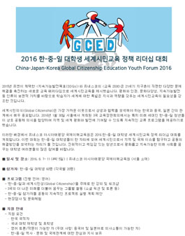 2016 한-중-일 대학생 세계시민교육 정책 리더십 대회.