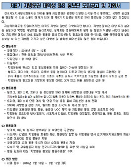 제8기 지방분권 대학생 SNS 홍보단 모집.
