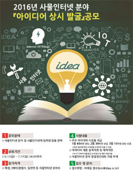 2016년 사물인터넷 분야 아이디어 상시 발굴(2차) 공모전.