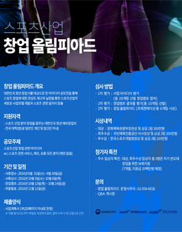 2016년 스포츠산업 창업 올림피아드(기간연장).