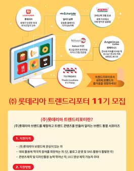 롯데리아 트렌드리포터 11기 모집 .