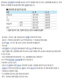 2017년 경상일보 신춘문예.