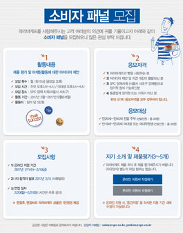 파리바게뜨 소비자패널 모집.