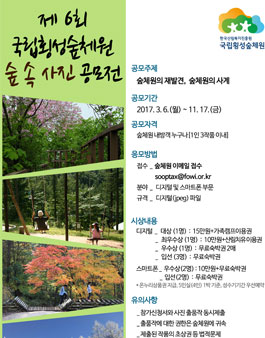 제 6회 국립횡성숲체원 숲 속 사진공모전