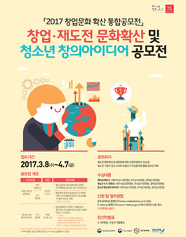 2017 창업·재도전 문화 확산 및 청소년 창의아이디어 통합공모전.