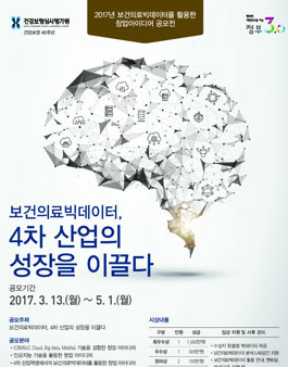2017년 보건의료빅데이터를 활용한 창업아이디어 공모전