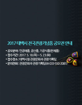 2017 태백시 전국관광기념품 공모전.