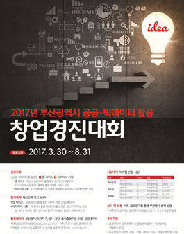 2017년 부산광역시 공공·빅데이터 활용 창업경진대회.