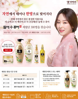 댕기머리 들애 수 퓨어 체험단 모집.