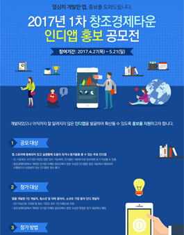2017년 1차 창조경제타운 인디앱 홍보 공모전.