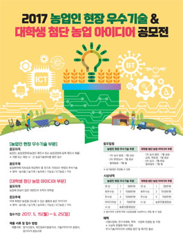 2017 농업인 현장 우수기술 & 대학생 첨단 농업 아이디어 공모전.