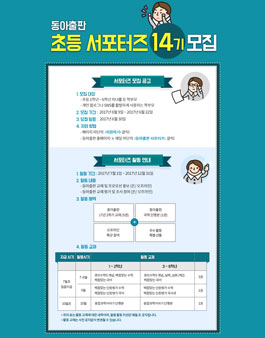 동아출판 초등 서포터즈 14기 모집(대상:초등 학부모).