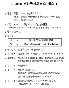 2018 부산국제모터쇼 공식 포스터 시안 공모.