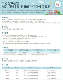 2017년도 고령친화산업 첨단 미래융합 산업화 아이디어 공모전.