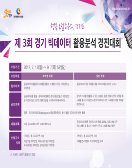 [경기콘텐츠진흥원] 제3회 경기 빅데이터 활용분석 경진대회