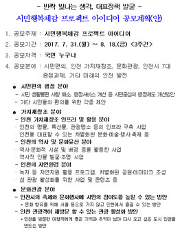 시민행복체감 프로젝트 아이디어 공모