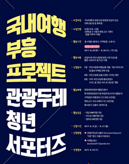 문화체육관광부 2017 관광두레 청년 서포터즈 3기 모집.