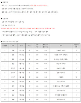 KT&G복지재단 2017 사랑의 김장 나눔 릴레이 대학생 자원봉사자 모집.