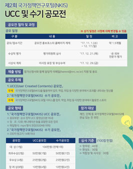 제 2회 국가정책연구포털(NKIS) UCC및 수기 공모전.