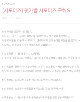 위나인 펫가발 서포터즈 모집.