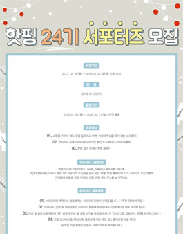 핫핑 24기 서포터즈 모집.