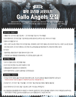 갤로 코리아 브랜드 앰배서더 갤로 앤젤스 1기 모집.