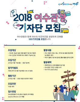 2018 여수관광 SNS기자단 모집.