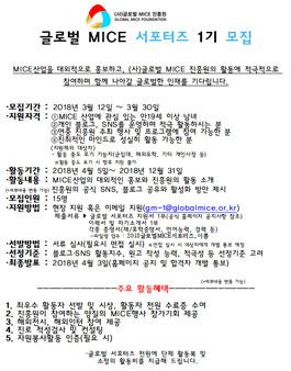 글로벌 MICE 서포터즈 1기 모집.