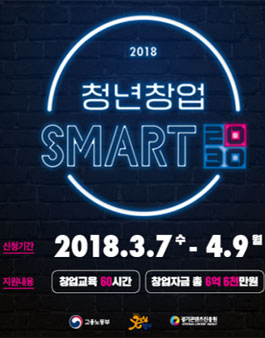 2018년 청년창업 SMART2030 지원사업 예비창업자 모집.