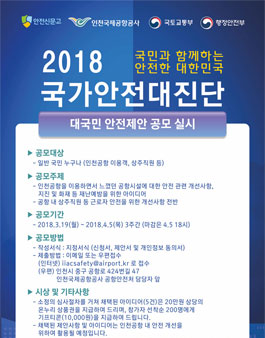 2018년도 국가안전대진단 대국민 안전제안 공모전.