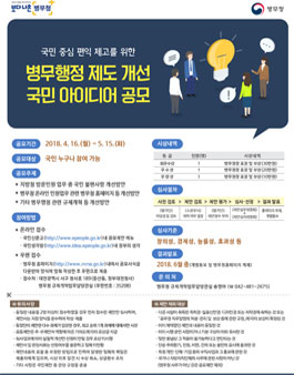 병무행정 제도 개선 국민 아이디어 공모전.