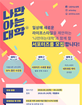 안테나 나만아는대학 서포터즈 모집.