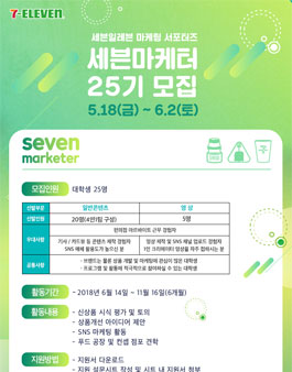 세븐일레븐 대학생 서포터즈 세븐마케터 25기.