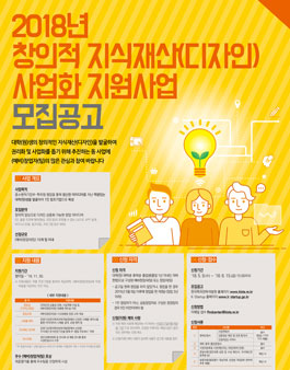 2018년 창의적 지식재산(디자인)사업화 지원사업.