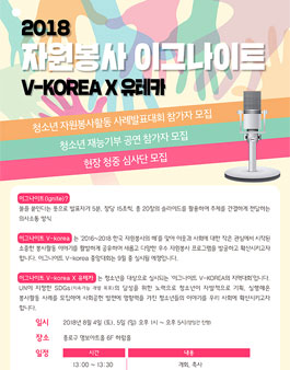 2018 이그나이트 V-KOREA X 유테카 청소년 자원봉사 사례 발표 대회.