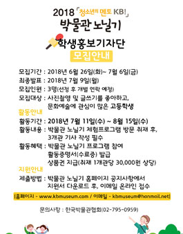 2018 박물관 노닐기 학생홍보기자단.