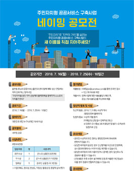 주민자치형 공공서비스 구축사업 네이밍 공모전.