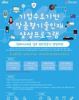 한국융합기술진흥원 무료교육 침해사고대응 실무 보안 전문가 양성 과정 모집.