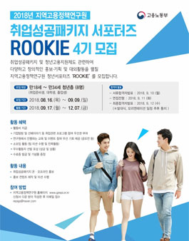 지역고용정책연구원 취업성공패키지 ROOKIE 4기 모집.