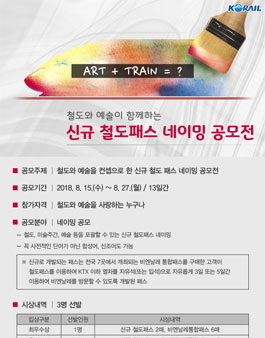 코레일 신규 철도패스 네이밍 공모전.