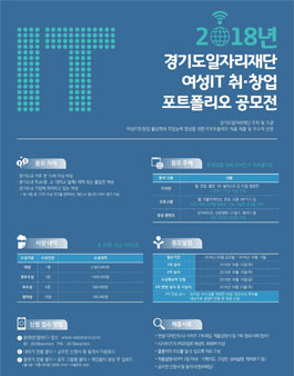 경기도일자리재단 여성IT 취·창업 포트폴리오 공모전.
