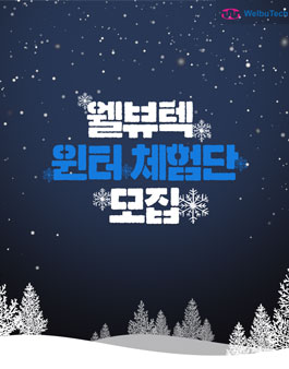 No.1 홈 헬스케어 웰뷰텍 윈터 체험단 모집.