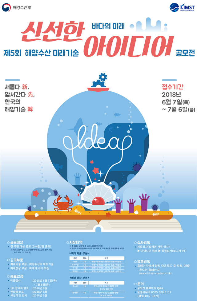 제5회 해양수산 미래기술 아이디어 공모전 | 공모전 대외활동 - 위비티 제5회 해양수산 미래기술 아이디어 공모전