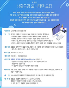 제7기 서울시 생활공감모니터단 모집.