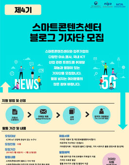 정보통신산업진흥원 스마트콘텐츠센터 제 4기 블로그 기자단 모집 (기간연장).